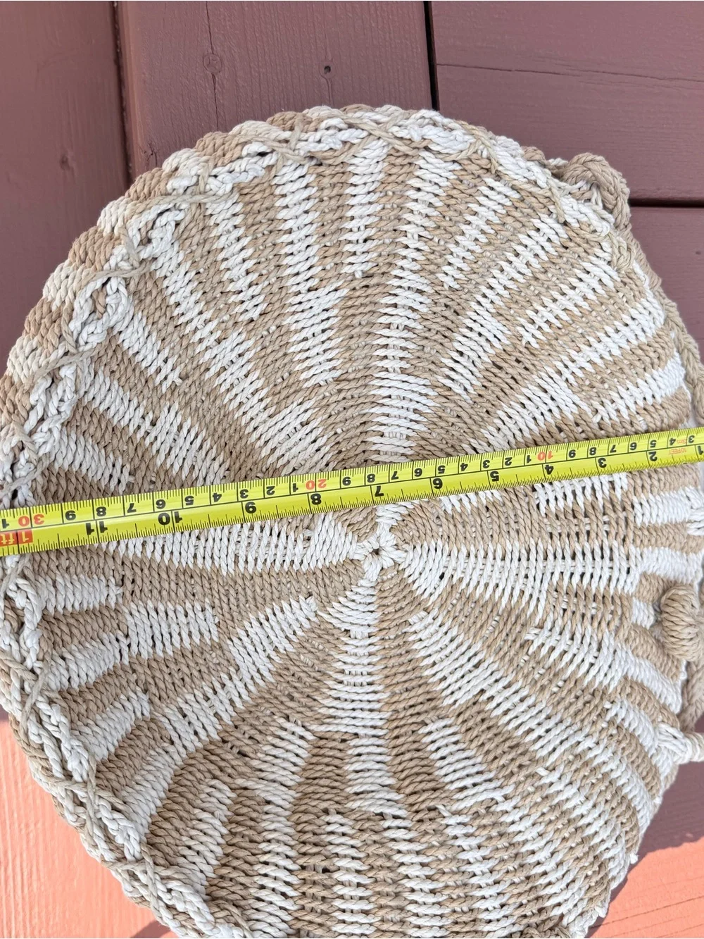 Billabong Woven Round Straw Tote Bag in Natural